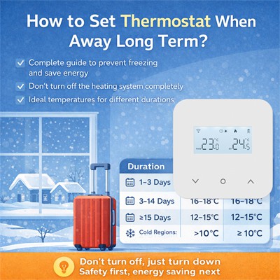 Uzoq vaqt davomida uydan uzoqda bo'lganingizda termostatni qanday sozlash kerak?